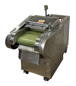 Machine for slicing vegetables and fruits into slices and cubes (industrial slicer) STvega Belt Cutter Gilo H300