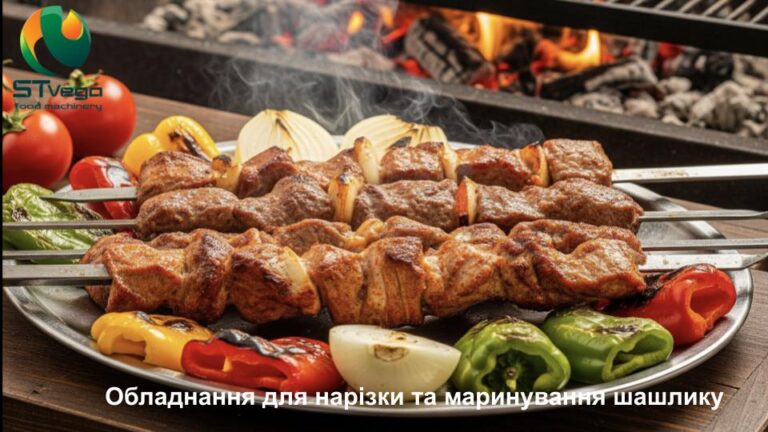 Обладнання для нарізки та маринування шашлику